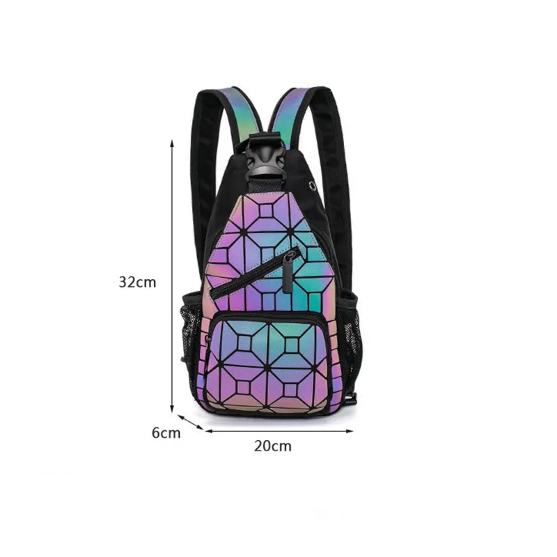 Mochila Casual 2 em 1 Holográfica Unissex - Loja Holoo