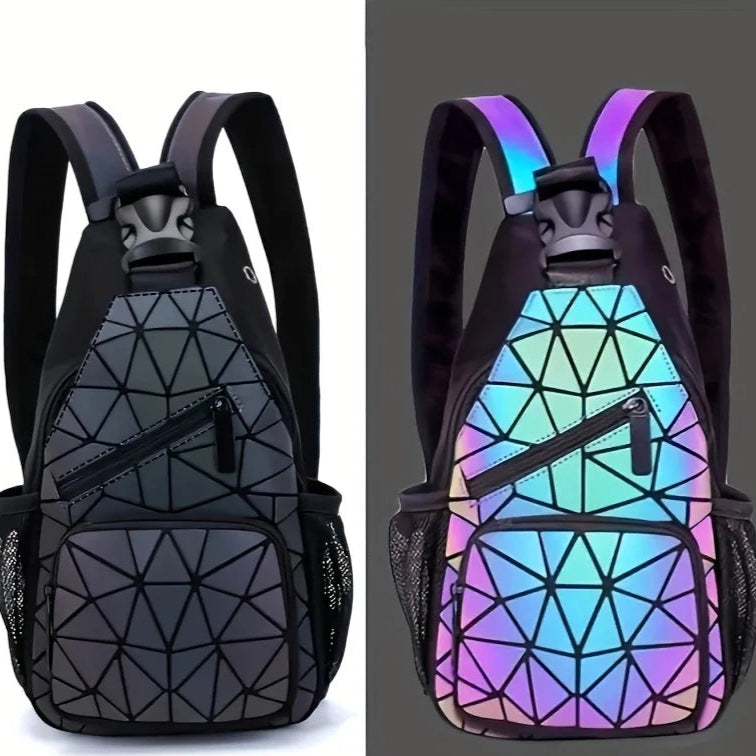 Mochila 2 em 1 Holográfica Unissex - Casual Moderna - Loja Holoo