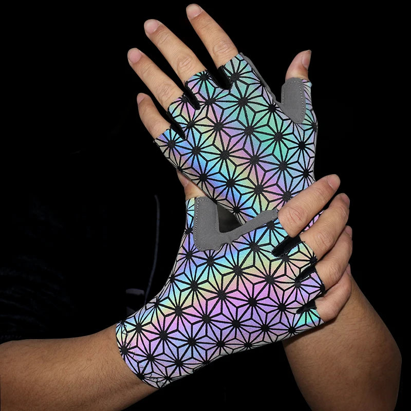 Luvas Ciclismo Luminosas - Unissex Refletivas para Segurança Noturna - Loja Holoo